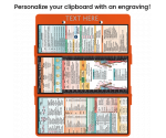 WhiteCoat Clipboard® Trifold - Orange Physical Therapy Edition